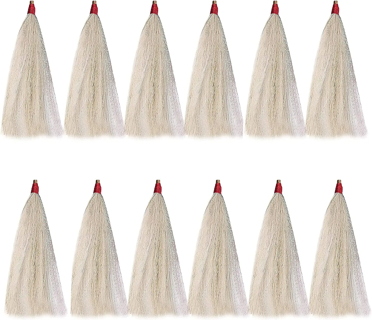 10pcs Fishing Bucktail Teasers Saltwater Copper Tube Bucktail Flash