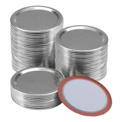 Reusable Leak - Proof Metal Mason Jar Lids - Split - Type Caps for Canning and Storage (50/200 Pack) (70MM 100PCS)