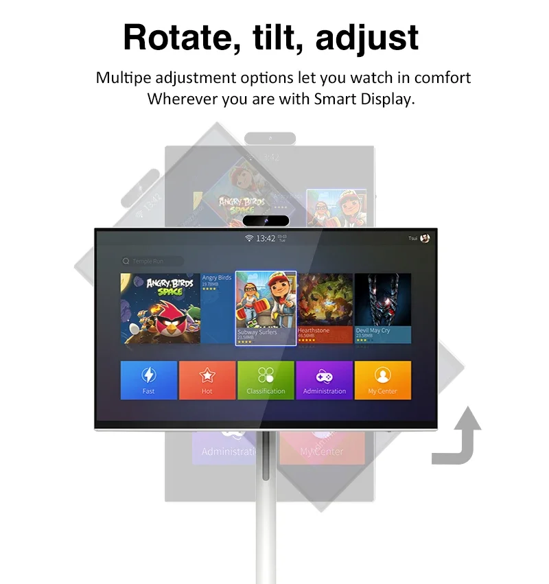 Manufacturer Portable Tablet Tv Rollable Smart Touch Screen 1080p Hd 21.5 Inch Lcd Led Tv Smart Television With Android Wifi
