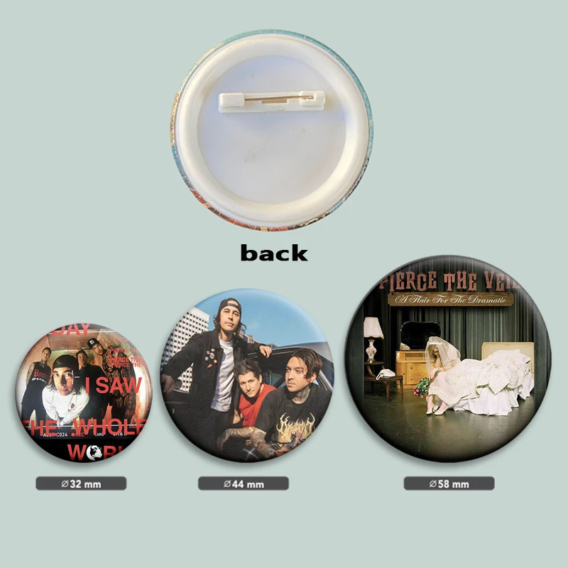 Pierce The Veil Collide with The Sky Album Art Pin Brooch - Music Lover's Decorative Tinplate Badge