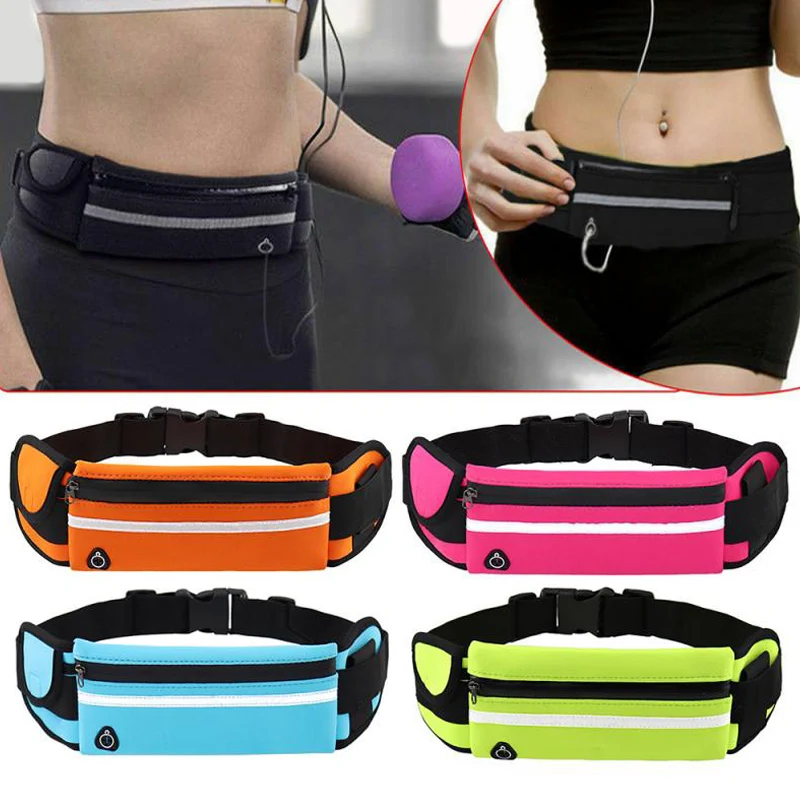 

Outdoor Waterproof Running Waist Bag Canvas Sports Jogging Portable Phone Pouch Adjustable Belt Bag Fitness Sport Accessories