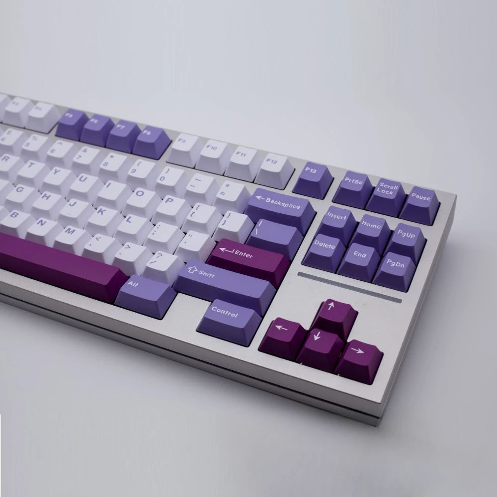 Tema Coelho Conjunto Completo Pbt Custom Retro Roxo Teclado Cap Cereja Perfil Key Cap Acessórios Teclado Mecânico Gmk - Imagem 3