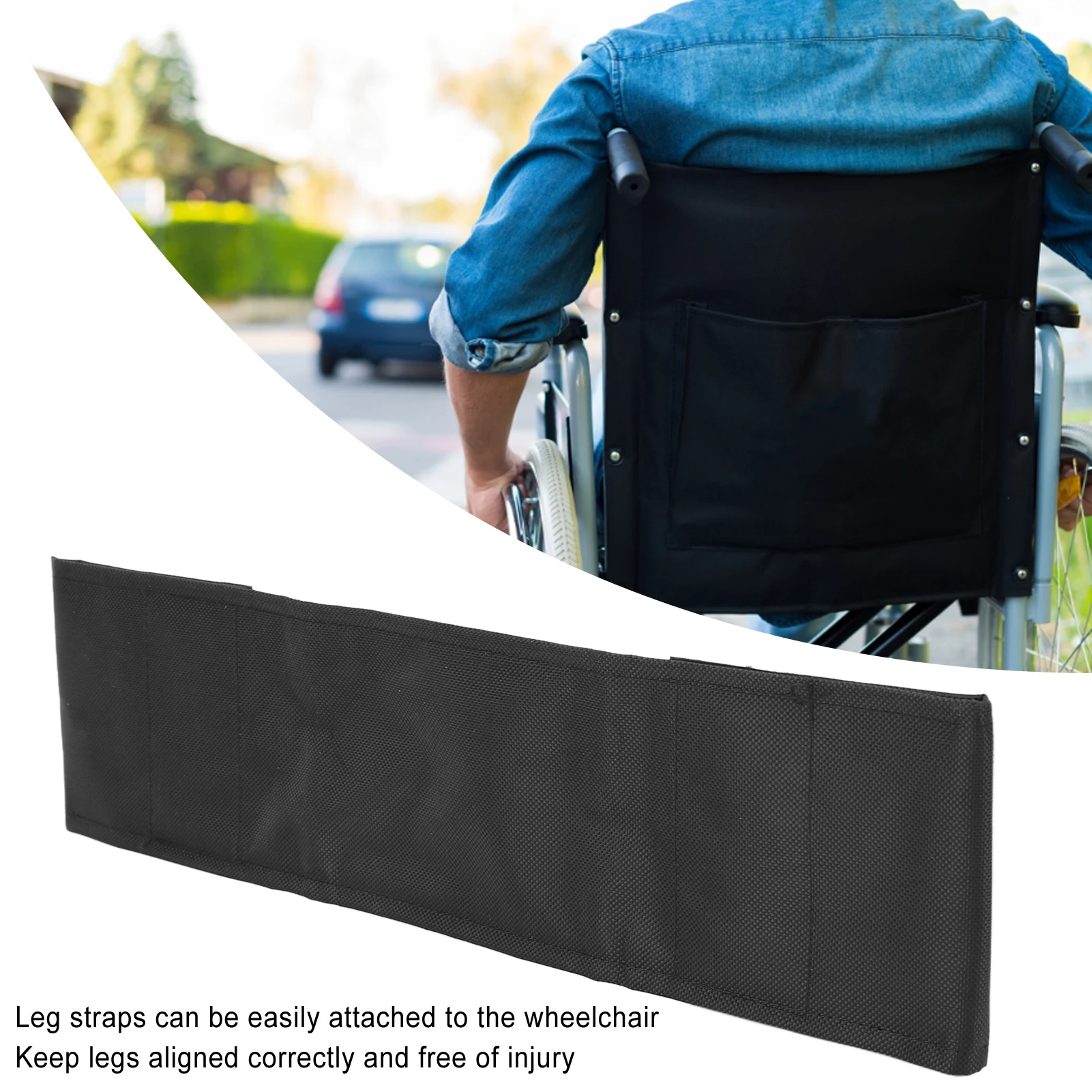 Adjustable Wheelchair Leg Calf Straps Oxford Cloth Band Prevent Falling Off Legs Feet Protection Belt for Patients Elderly