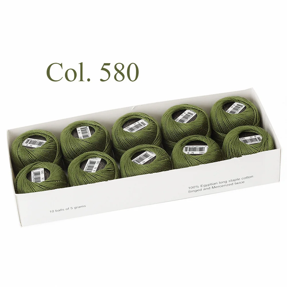Egyptian Long Staple Cotton Embroidery and Hand Sewing Thread Set - 10 Balls