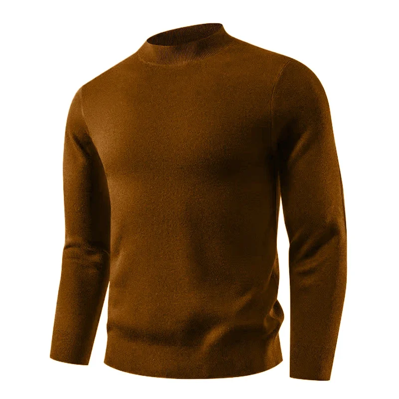 Animal Game Mens Knitwear Tshirts Luxury Long Turtleneck Pullover Solid Regular Woolen Sweater Men's Cold Blouse Work Tops