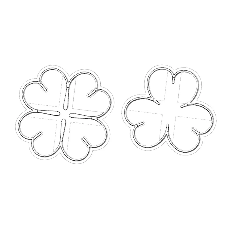 St. Patrick's Day Shamrock Four Leaf Clover DIY 3D Cookie Cutter Fondant Molds Baking Decoration Tool For Cake Mold Party Lucky cookie cutter baking mold cookie mould cookie printing mold fondant cutter baking decorating tools
