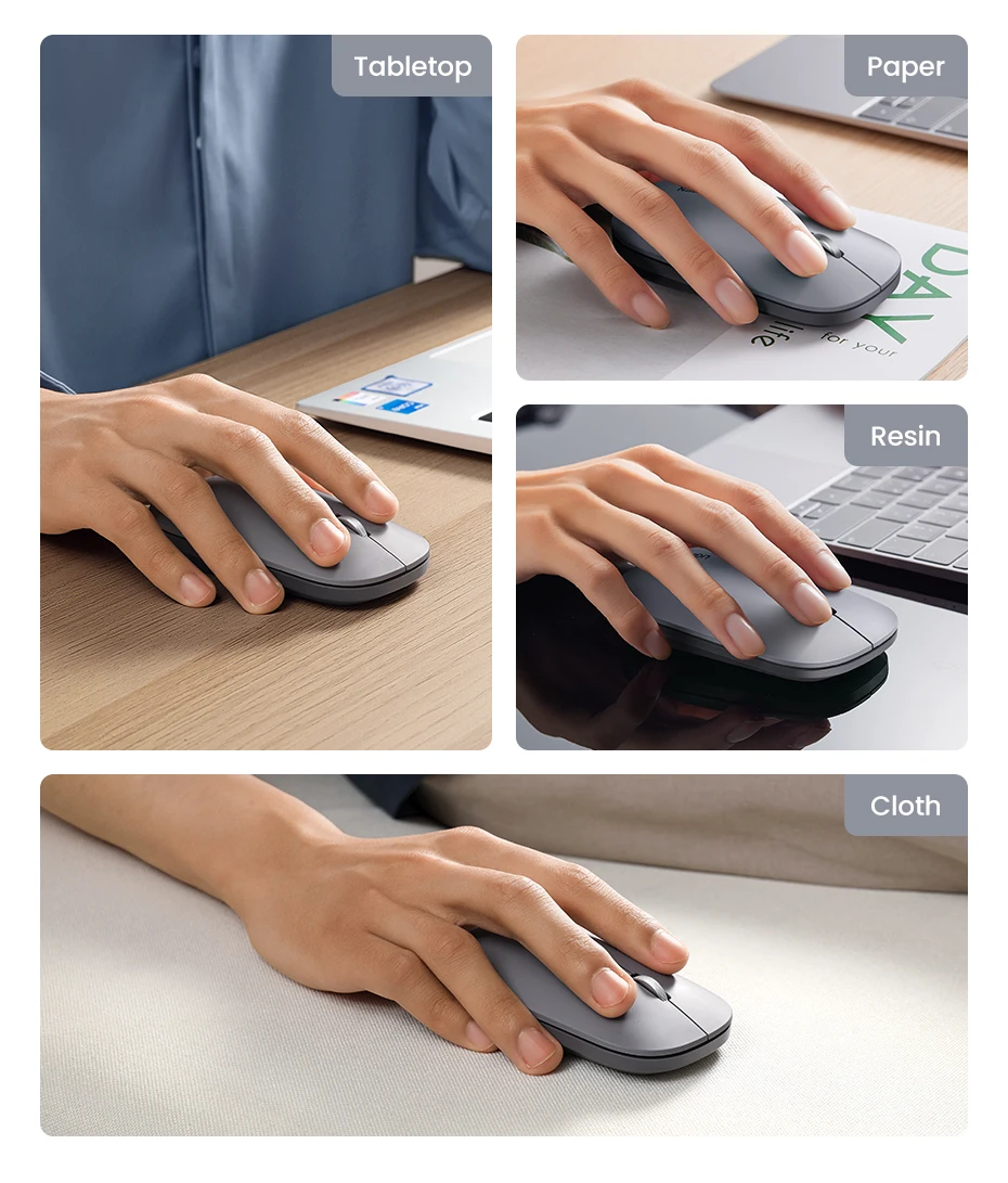 ugreen mouse sem fio bluetooth silencioso ratos dpi esquerda mão direita para macbook tablet computador portátil computador sem fio mouse