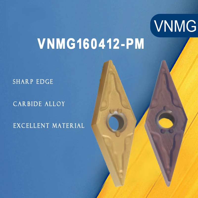 

10PCS VNMG160404 / VNMG160408 MA UE6020 / VP15TF Carbide Inserts External Turning Tool CNC Lathe Tools Metal Blade