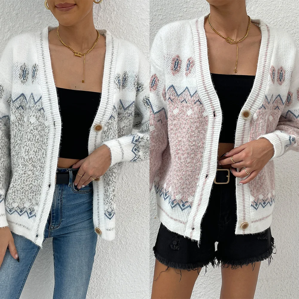 

Long Sleeve Cardigan Autumn Winter Cardigan Women Casual Sweater Single-breasted Knitted Sweater Women's Clothing Tops