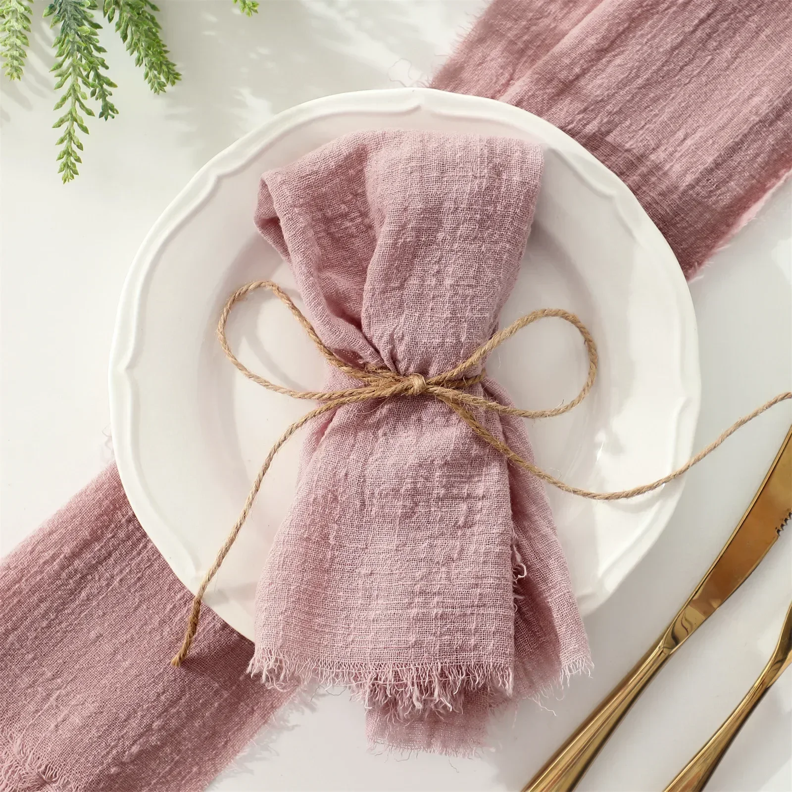 Napkins Linen Napkins Pink Cloth Dinner 30x30cm Cotton Linen for Parties Weddings and Dinners Table Decoration