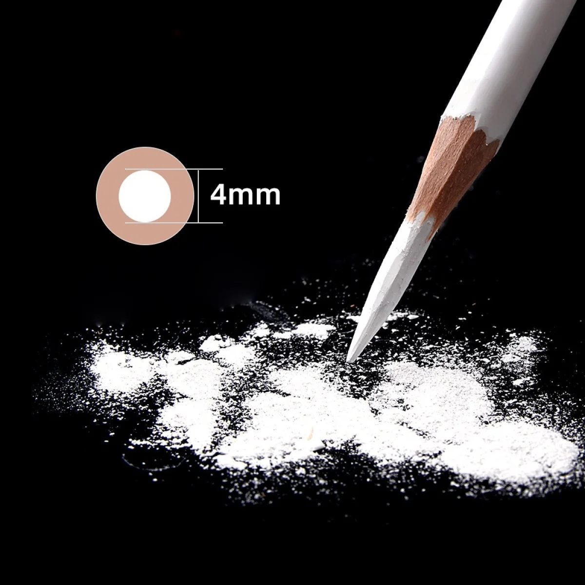 3/6 Pcs White Charcoal Pencils Soft Drawing Set White Sketch Pencil for Drawing Sketching Chalk Pencils Beginners & Artists 5