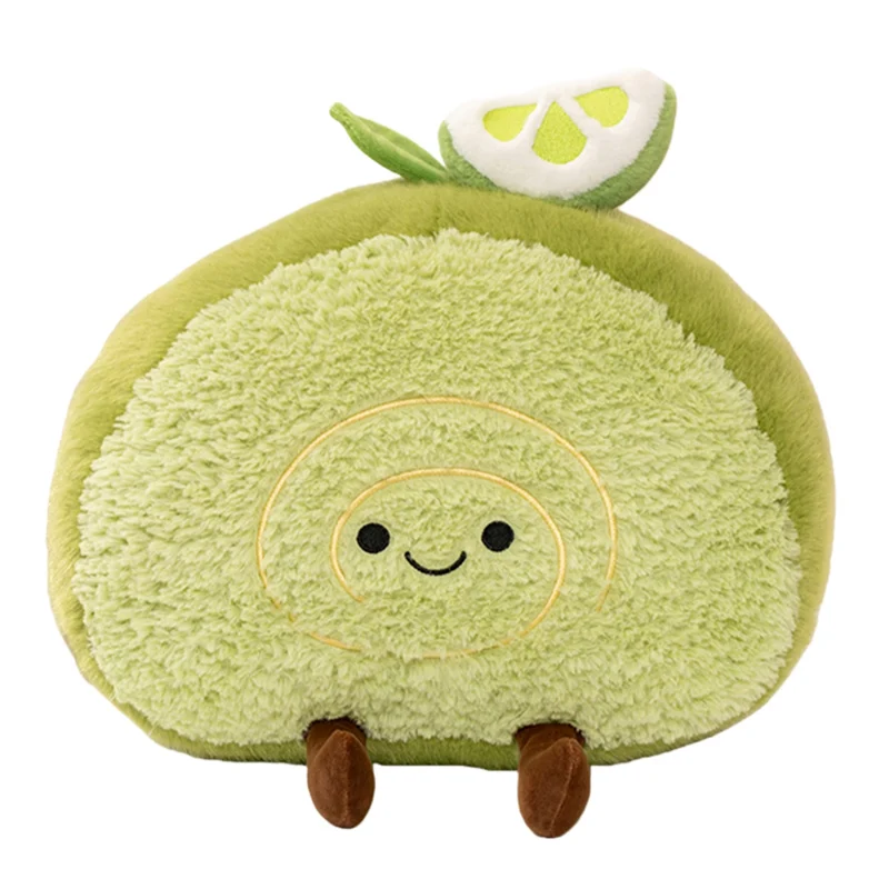 35cm 귀여운 플러시 케이크 디저트 베개 스위스롤 삼각형 무스 귀여운 음식 인형 다리 달린 행복한 표정 쿠션 선물