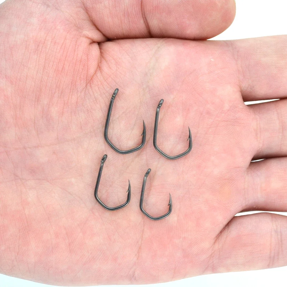 Description Picture 3 of itemHirisi 100pcs Eyed Barbed Fishing Hooks Pinpoint Claw PTFE Coated High Carbon Steel Durable Fishing Supplies New 8019