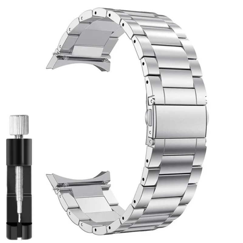 No Gaps Stainless Steel Strap For Samsung Galaxy Watch 6 5 Pro 40 44mm 45mm Band Watch6 4 Classic 47mm 43mm Belt Metal Wristband