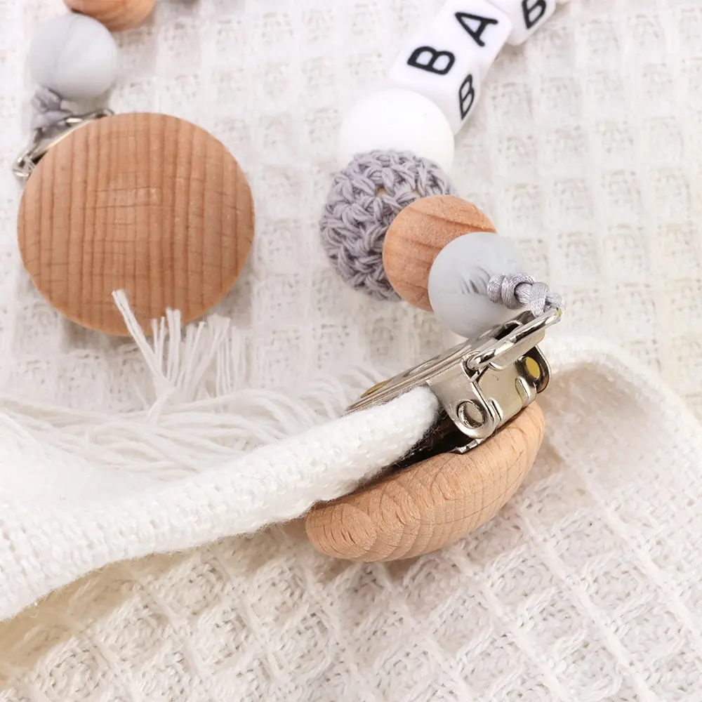 Pacifier Chain 1 Pcs Babies Soothing Beech Silicone Anti Drop