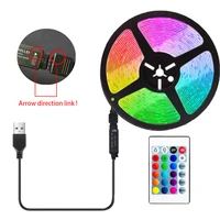 5M Led Light with USB Plug 24 Keys 5050 Multicolor RGB TV Background Light Bar Game Room Family Party Decoration Night Light - Image 3