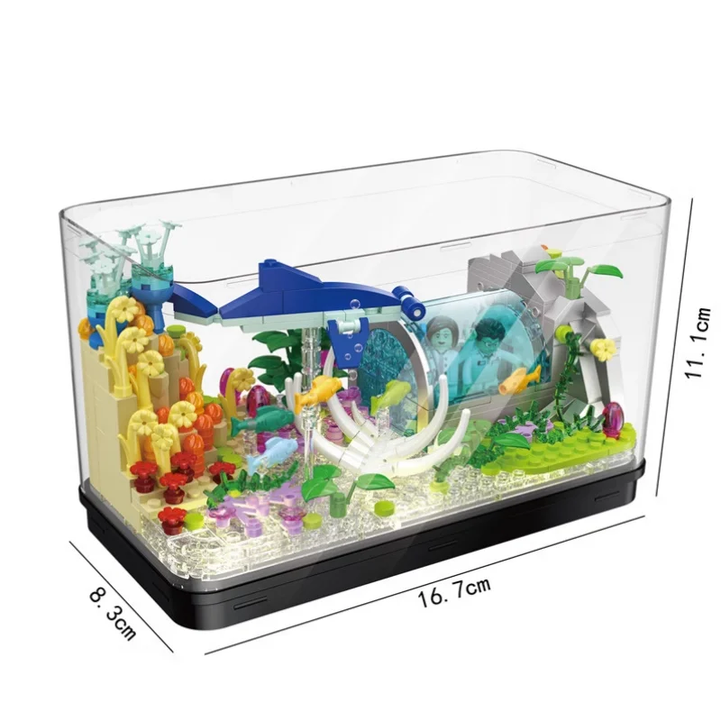 559PCS Wonderful Aquarium Fish Tank Building Blocks Ocean World Shark  Seaweed Mirco Bricks Ornament Children Toy Christmas Gifts - AliExpress