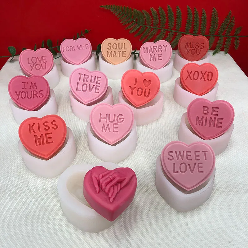 DIY handmade soap silicone mold Valentine's Day series three-dimensional love letter love FOREVER mold