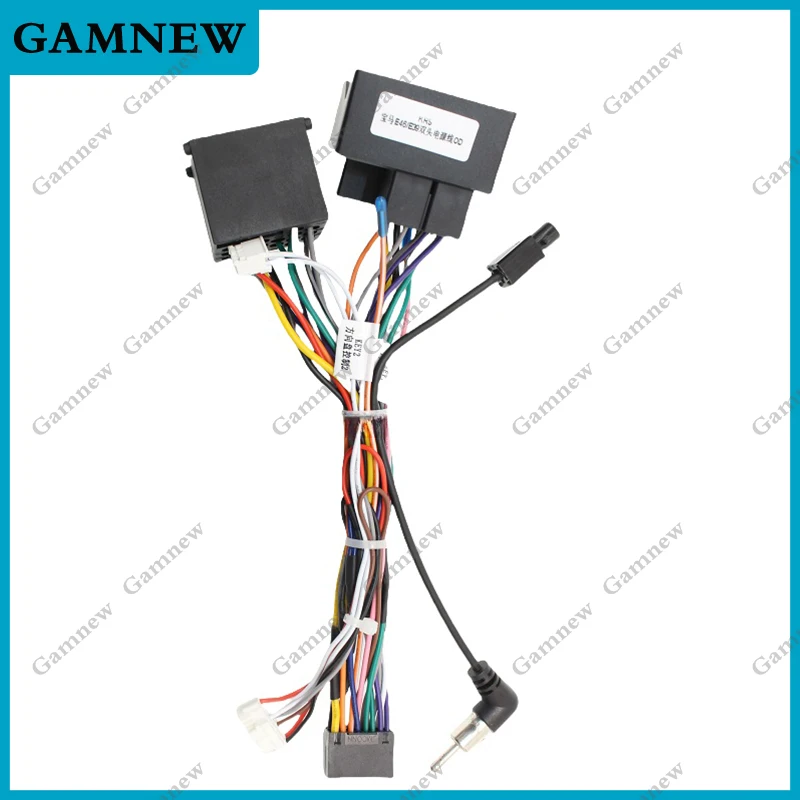 Cavo Di Alimentazione Con Cablaggio A 16 Pin Con Scatola Canbus Per La Sostituzione Della Navigazione Android Per E53 X5 E39 Serie 5