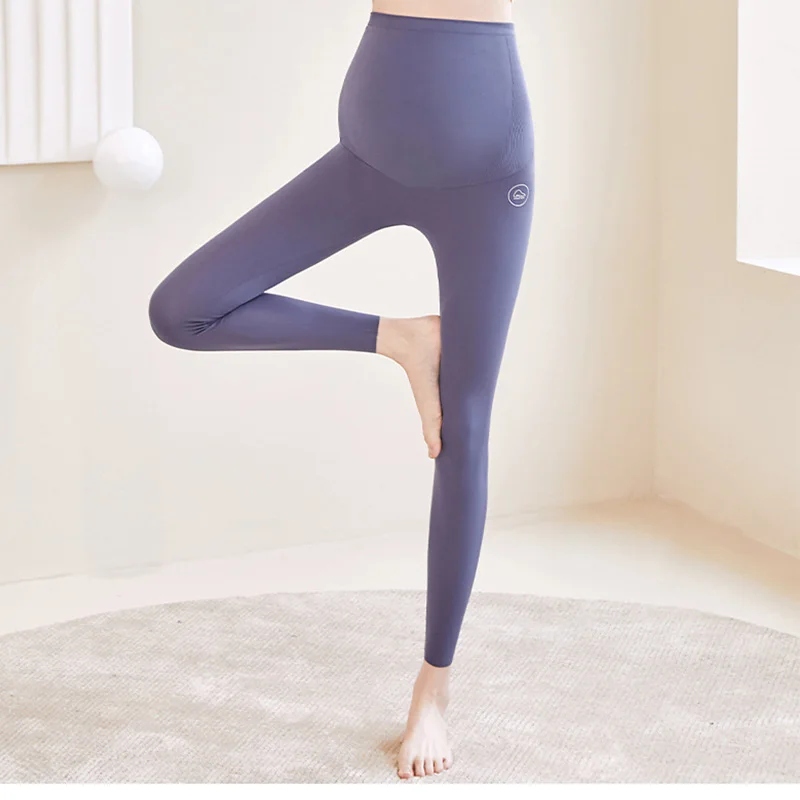 Maternity Leggings Pants Pregnancy Clothes for Pregnant Women Summer Spring Amino Acid Protein Shark Skin Belly Support Barbie