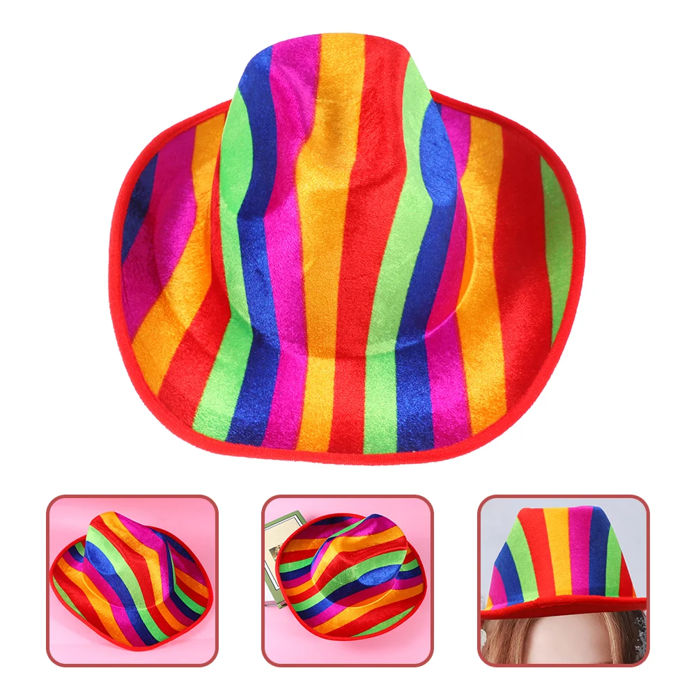 Pride Parade Rainbow Hat Party Rainbow Hat Dress-up Hat funny toy hat tricky cosplay wear cartoon toy hat party dress up performance show toy hat comfortable wear