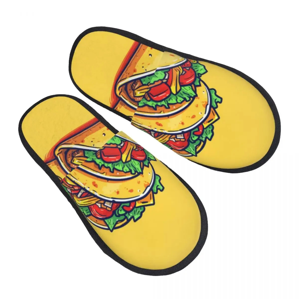 

Меховые тапочки для женщин и мужчин, модные пушистые зимние теплые тапочки, мексиканская тако, домашняя обувь