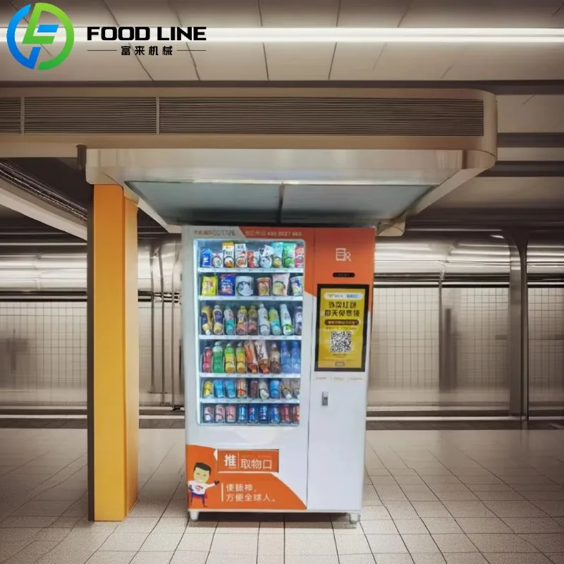 Custom commercial combination vending machine Beverage snack Non-refrigerated food dispenser Support credit card coin payment