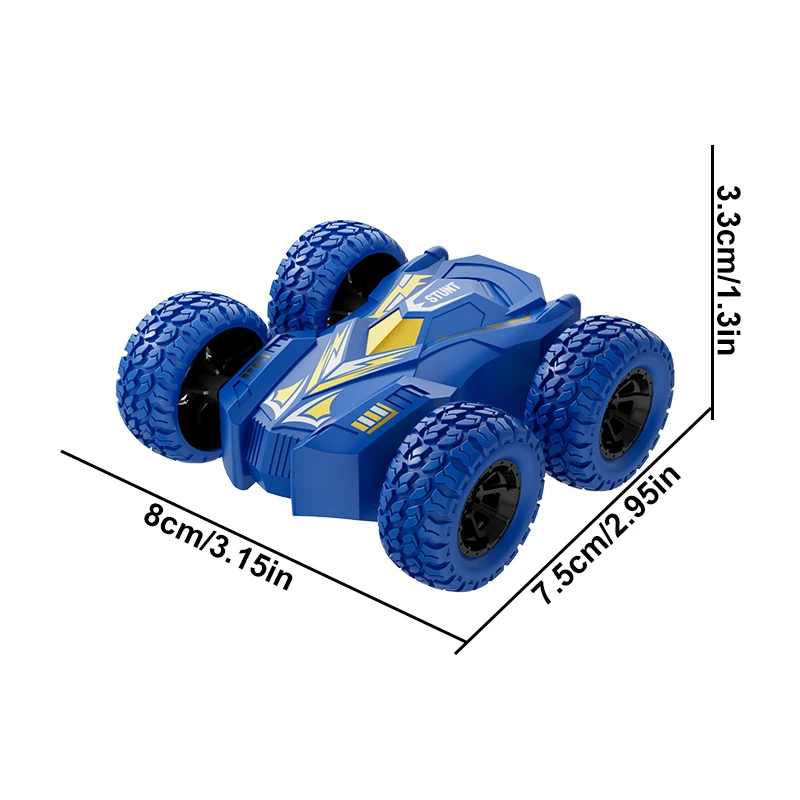 4-8 Pack 360° Rotating Stunt Car Toys - Friction Powered Toy Cars Push and Go Vehicles for Toddlers Kids Best Christmas Gift - 6