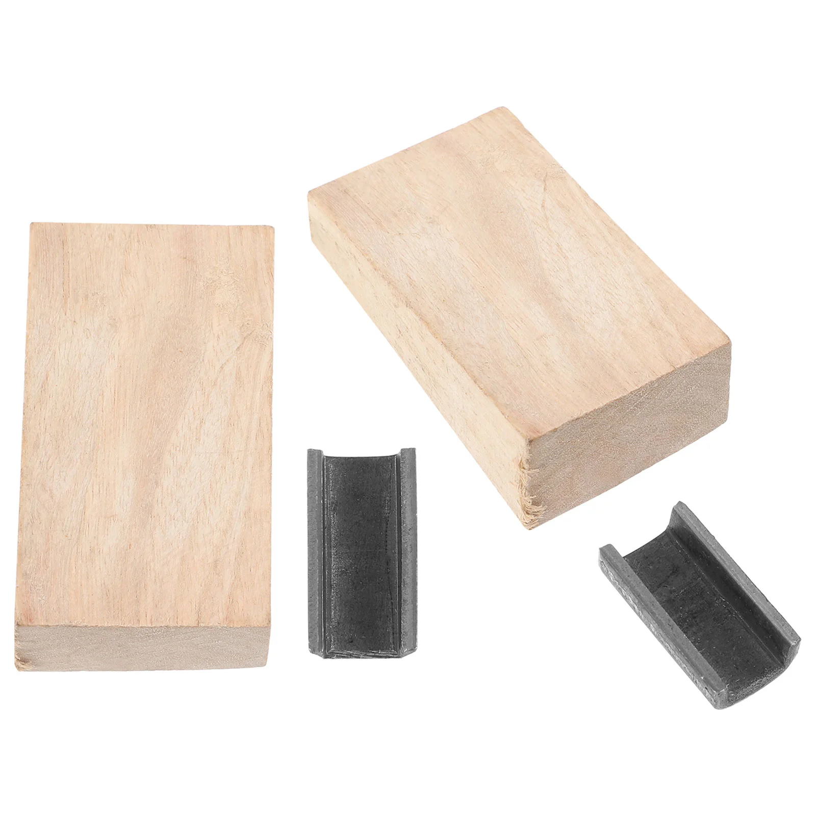 

2 Sets of Hoe Head Fixing Tool Iron Hoe Tool Parts Replacement Wood Stopper Digging Hoe Accessory