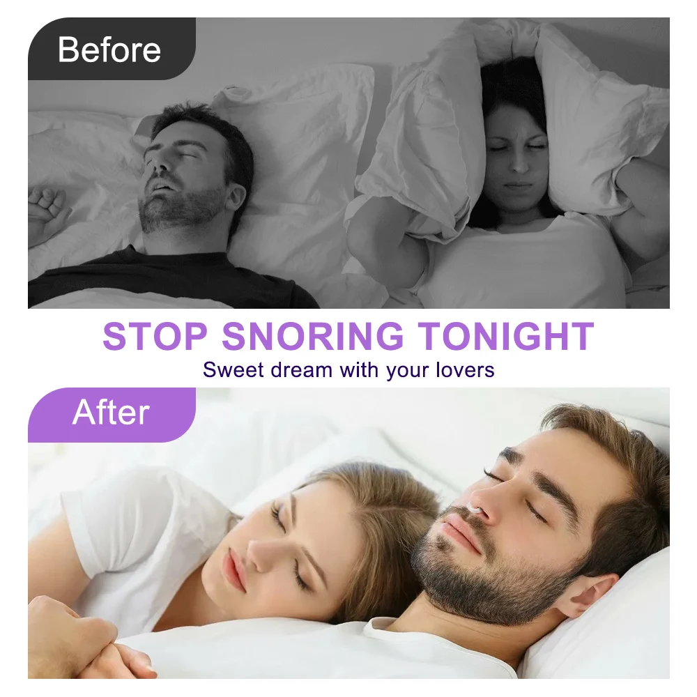 Anti Snoring Device Magnetic Anti Snore Stop Snoring Nose Clip Easy Breathing Nasal Dilator Improve Sleep Aid Apnea Night Device