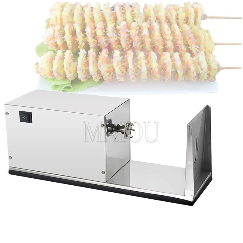 Maquina De Torre De Patatas De Estilamiento Automatico, Cortador De Patatas Tornado, Rebanador Giratorio, Fabricante De Torre De