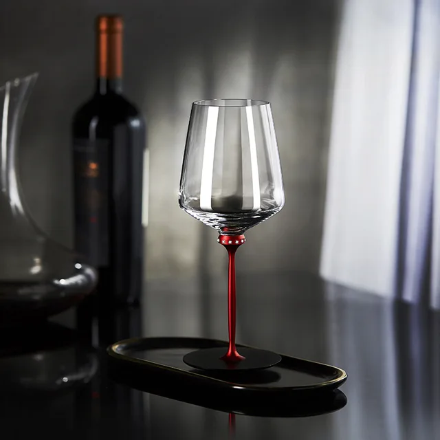 JINYOUJIA-Waltz Spin Crystal Red Wine Glass, Diamond Glass Goblet,  High-Grade Detachable Metal Rod, Black Bottom Rotate Goblet - AliExpress