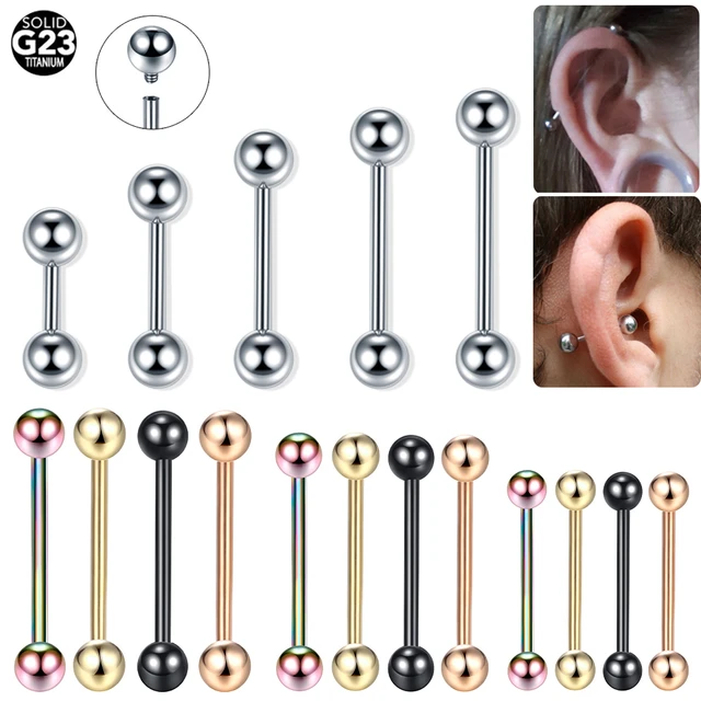 Conjunto De Piercing De Sobrancelha De Titânio, Brinco Industrial De  Cartilagem, Língua, Lábio, Nariz, Septo, Anel, Barra, Mamilo, Joias  Corporais, 1 Peça - Joias Para O Corpo - AliExpress