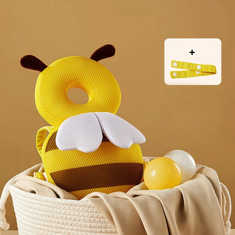 כרית הגנה לראש תינוק Little Bee, נושמת ומונעת נפילה, מתאימה להגנה על הראש והגב של תינוקות
