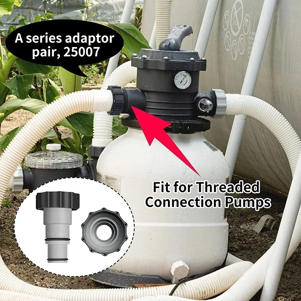 1/2PCS Hose Adapter A W/Collar for Intex ARU Threaded Connection Pumps for Plunger Drain Adapter Swimming Pool Accessories