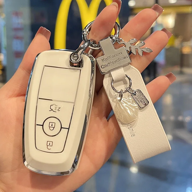 Custodia Per Chiave Auto In Tpu Per Ford Focus 2 C-Max S-Max Ka Mondeo Galaxy Fiesta Ecosport Kuga Escape Falcon B-Max Eco Sport Portachiavi