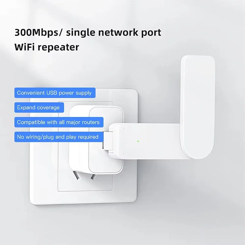 30Mbps USB Wireless Wifi Repeater With Rj45 Network Port 2.4g Wifi Range Extender Wi-fi Signal Amplifier Nfc For Home Office