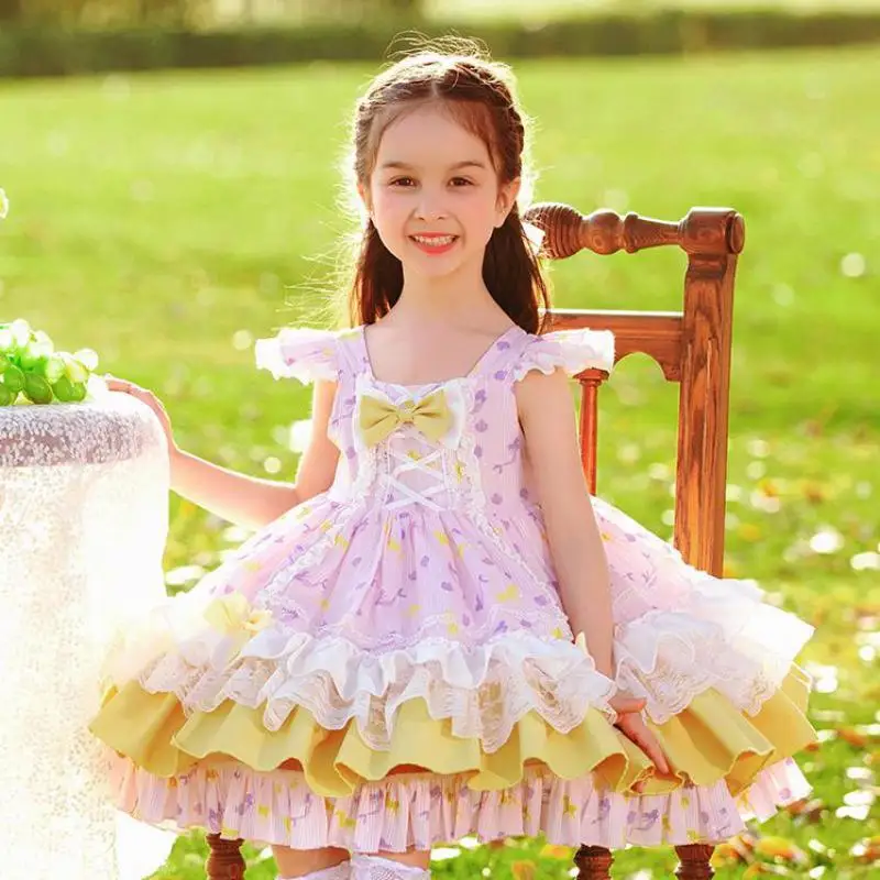 

Kids Spanish Baby Dresses For Children Lolita Kawaii Dress Girl Birthday Party Ball Gowns Infant Princess Thicken Vestidos