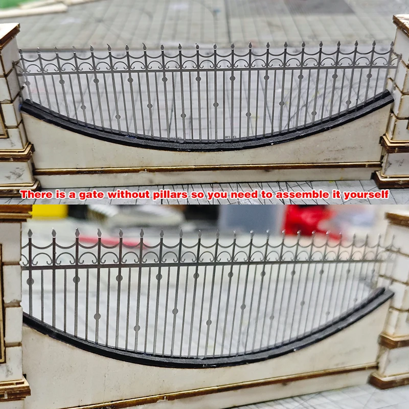 사진 모형 PE 조립 건축 모형 모래 테이블 그릴 벽 난간 철제 울타리 건물 디오라마 스케일 모형 키트 1/35
