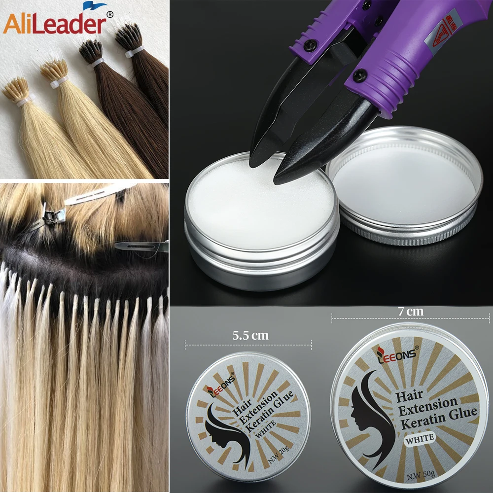 HairExtensionKeratinGluePowderWhiteTransparentFusionKeratin