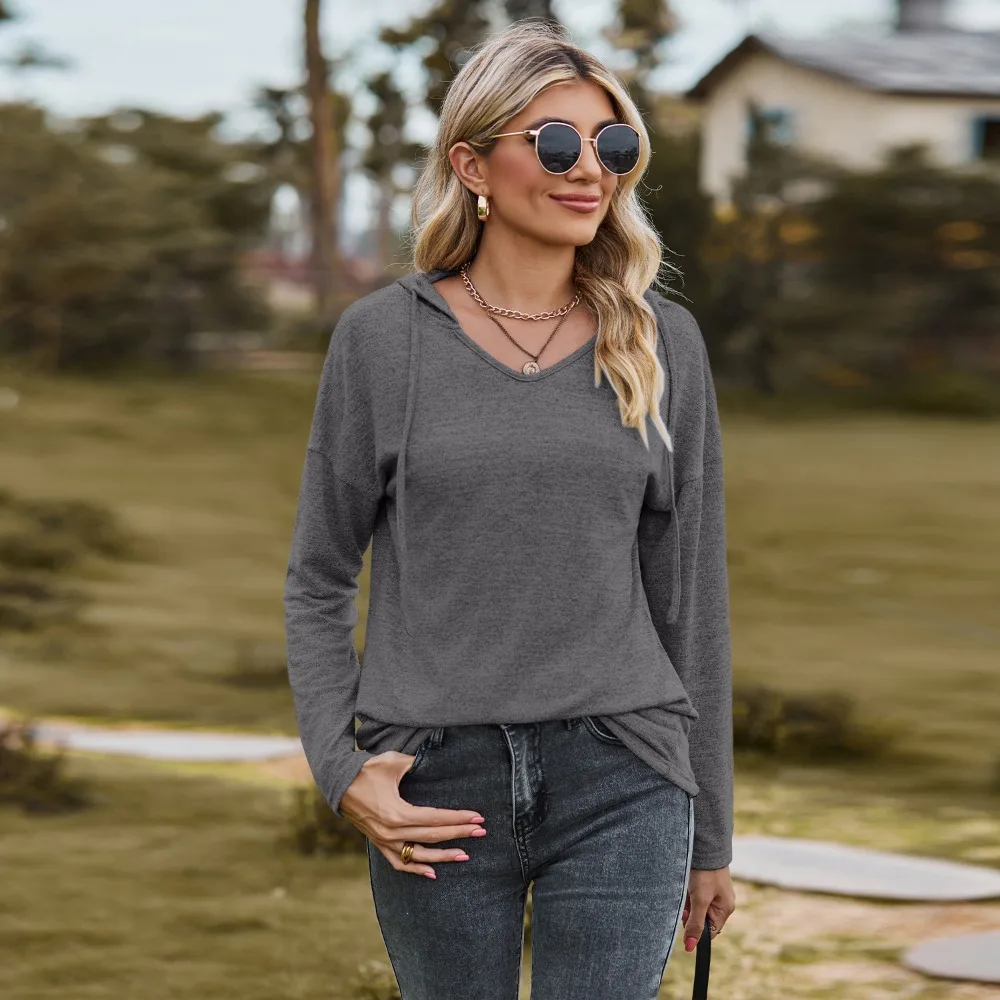 Woman Clothing Hoodie Sweatshirts Korean Popular Clothes Long Sleeve Women's Top Green Women Sweat-shirt Hooded Shirt