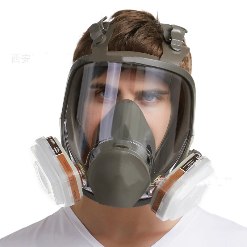 

Anti-Fog 6800 Full Face Gas Mask Painting Spraying Respirator with 5N11 Filter 501 Holder Safety Work Formaldehyde Protection