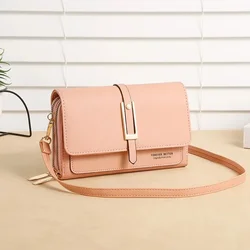 Chic Women's PU Leather Multifunctional Small Square Shoulder Bag (Pink)