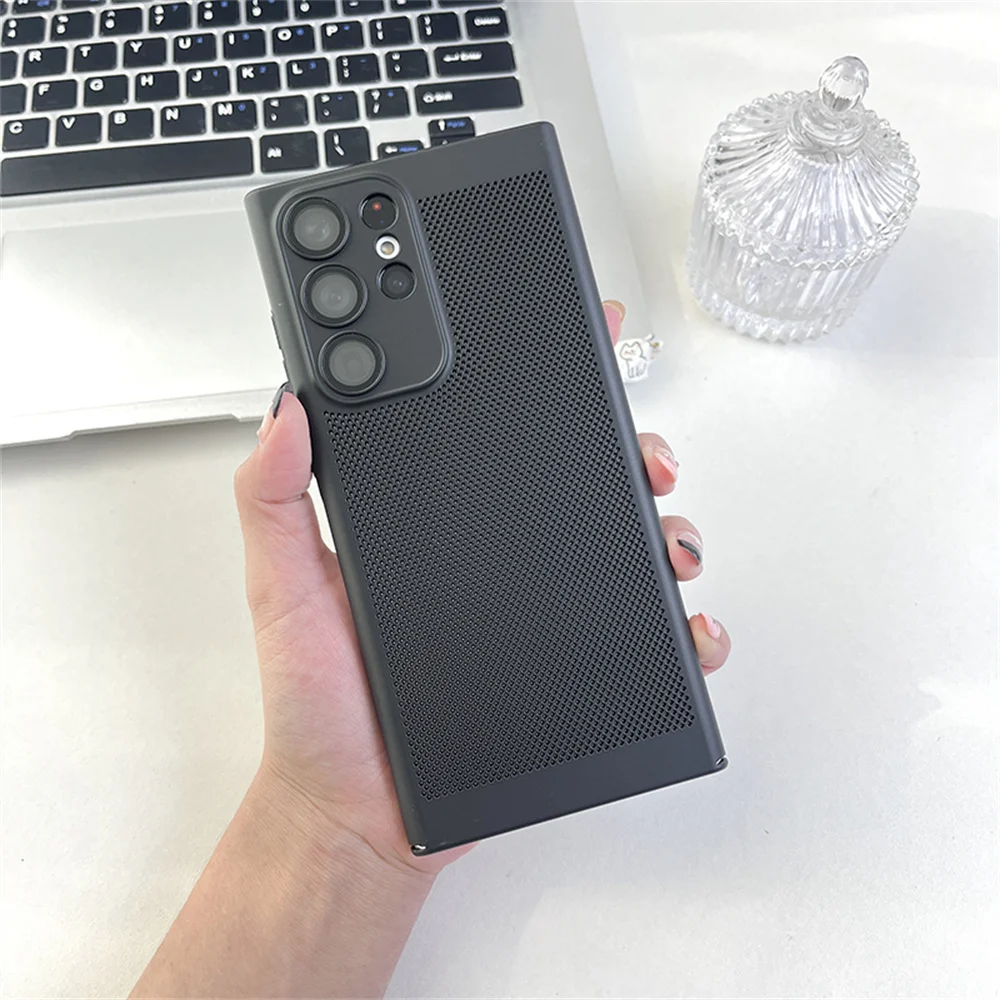 Slim Breathable Heat Dissipation Mesh Phone Case with Lens Protection and Bumper Cover