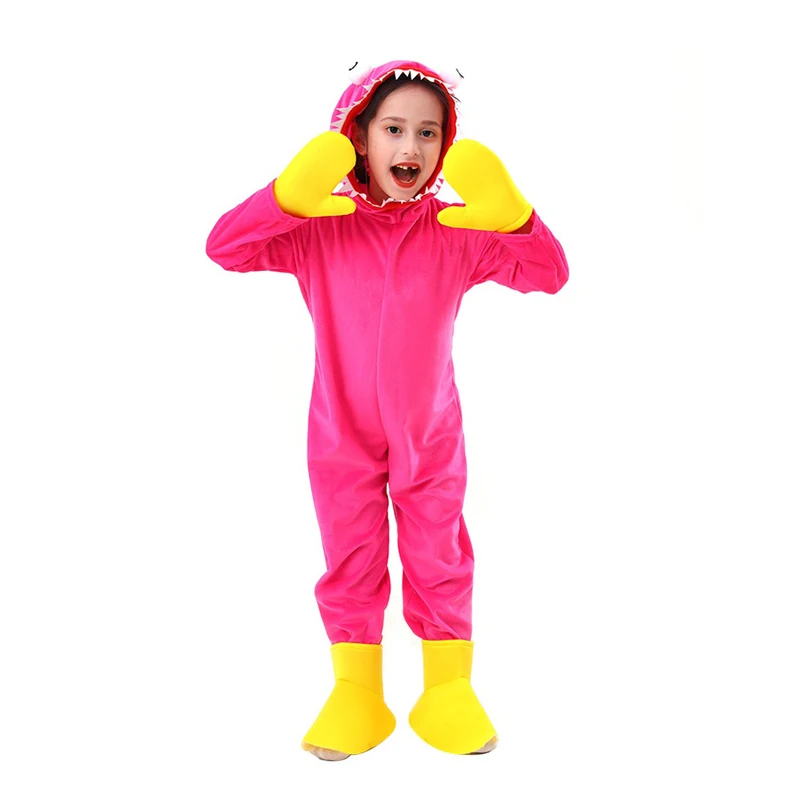 Sausage Mouth Cosplay Costume kids Games Onesies Kigurumi Plush Fluffy Anime Pajamas For Boy Girls Holiday Party