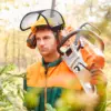 Garden Grass Trimmer Safety Helmet Hat with Full Face Mesh Visor for Logging Brush Cutter Forestry Protection High Quality 2
