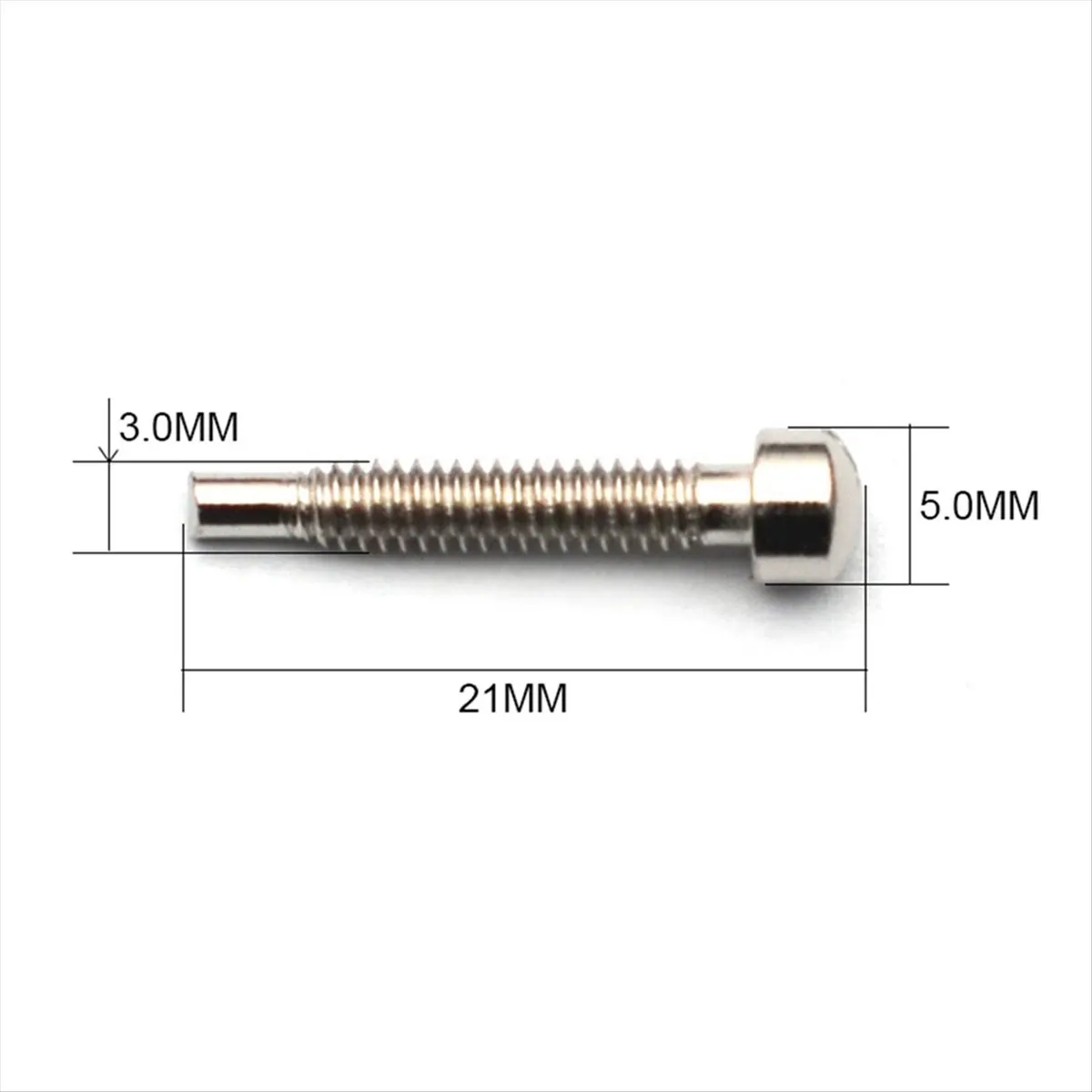 (AD12) 50개 픽업 메탈 핀-원워드 클로징 3x21MM/5.0MM (직경 3.0MM) 기타 픽업 부품 나사봉 골드