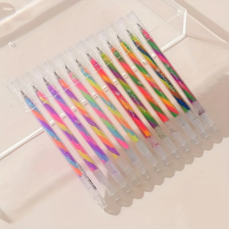 Highlighter pen 6 Colors Sparkly Gel Pens Fine Point Rainbow Gradient Pens For Highlighting On Markers Grip Colored Pencils