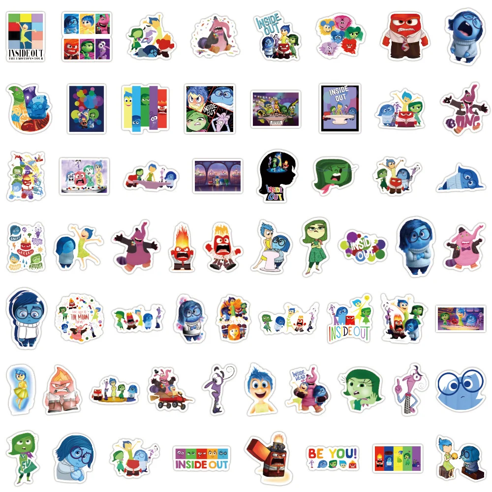 Cartoon sticker 10/30/50/100pcs Disney Anime Inside Out for laptop skateboard phone fridge scrapbooking