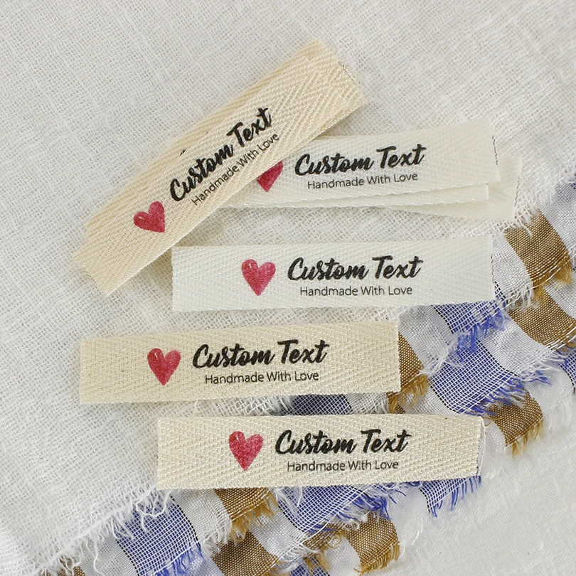 

Custom Twill Ribbon Label for Clothes, Logo Labels, Sewing Accessories, Cotton Labels, Xw3501, 12x60mm